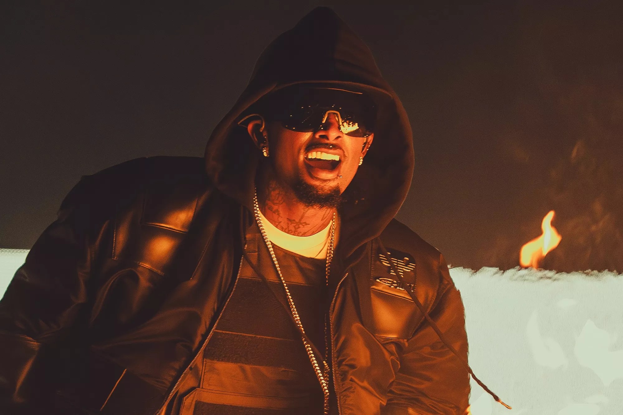 Playboi Carti on stage at Rolling Loud Miami 2024