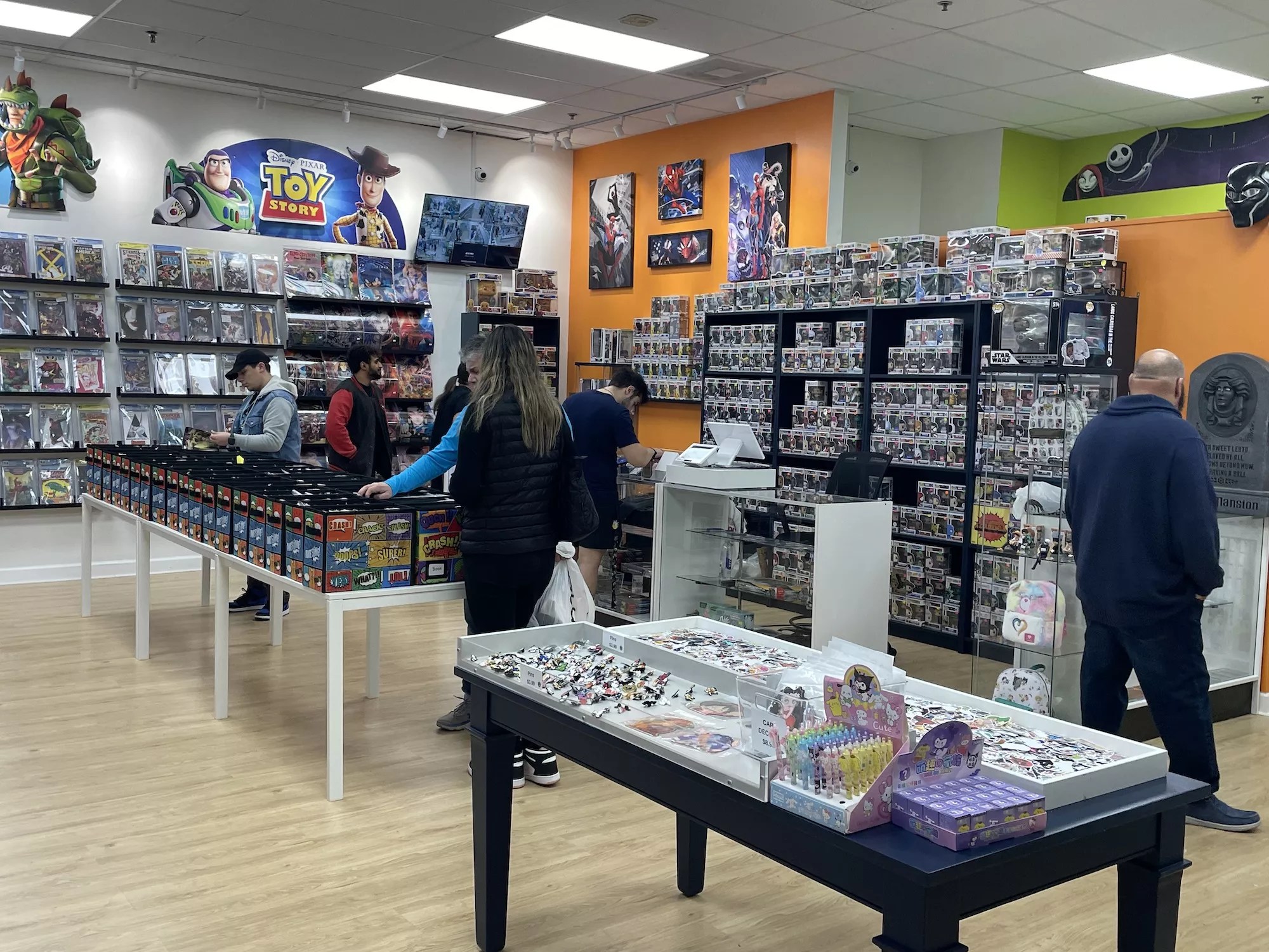 interior of a comic book store