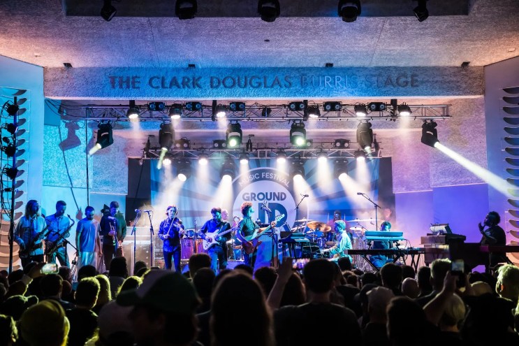 Snarky Puppy performing onstage at the Miami Beach Bandshell