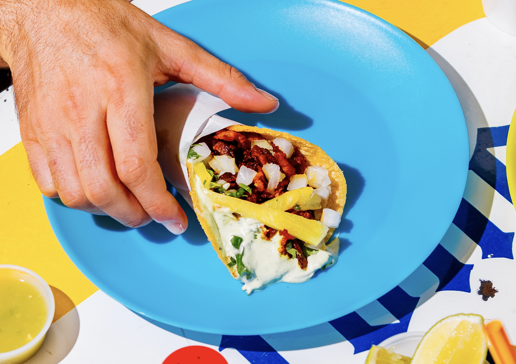 taco on plate