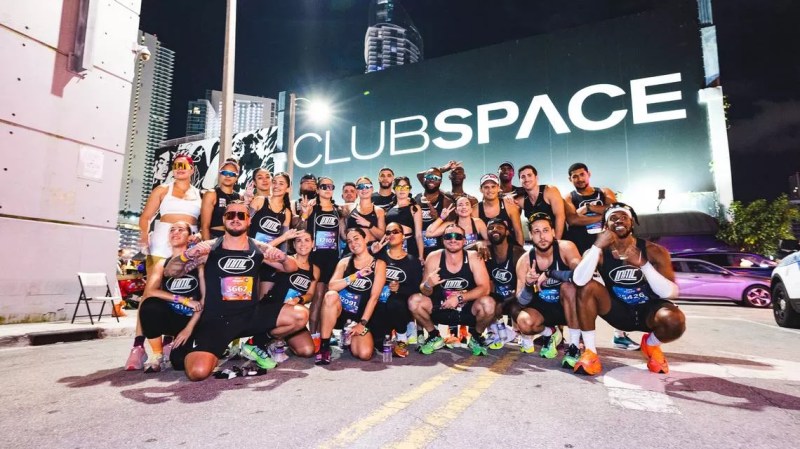 Miami Marathon runners at Club Space in Miami