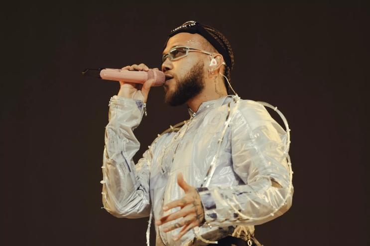 Jhayco performing live on stage