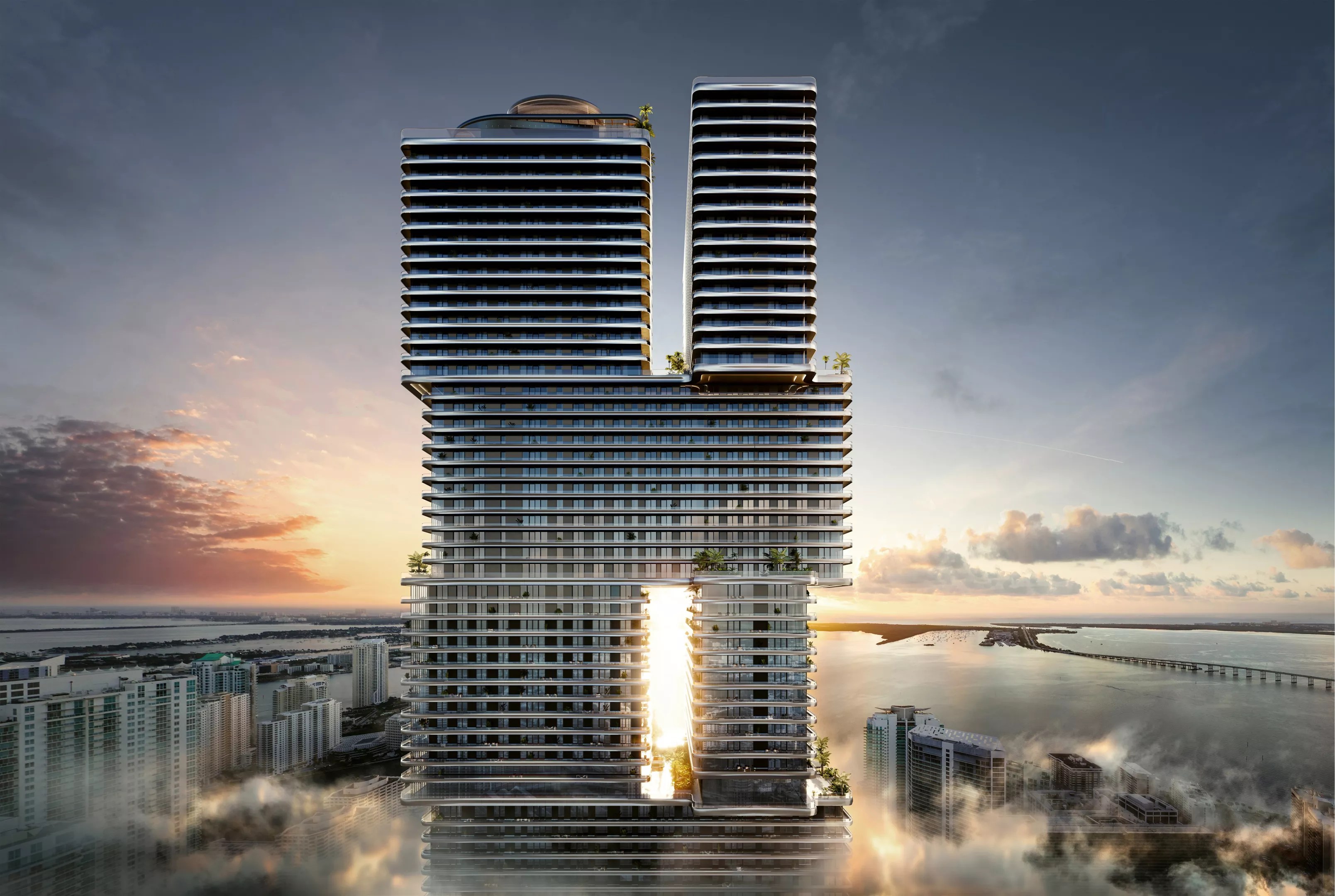 Rendering of Mercedes-Benz Places luxury tower in Brickell