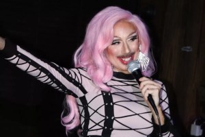 A drag performer at Steer Queer at the Corner in Miami