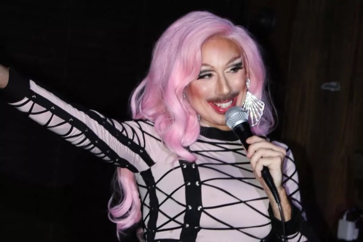 A drag performer at Steer Queer at the Corner in Miami