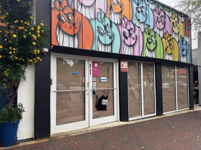 Miami Fine Art Gallery boarded up in Coconut Grove