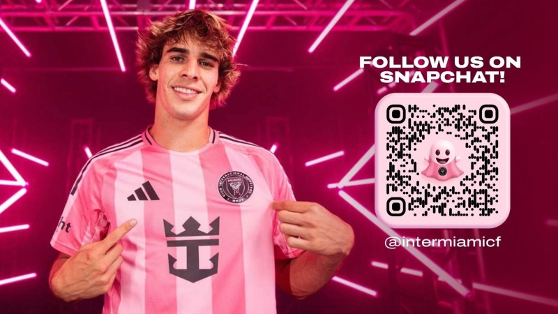 Someone wearing a striped pink soccer jersey with a pink background featuring pink laser beams
