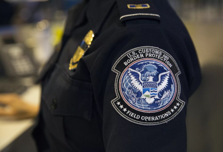 A U.S. Customs and Border Protection agent's shoulder patch.