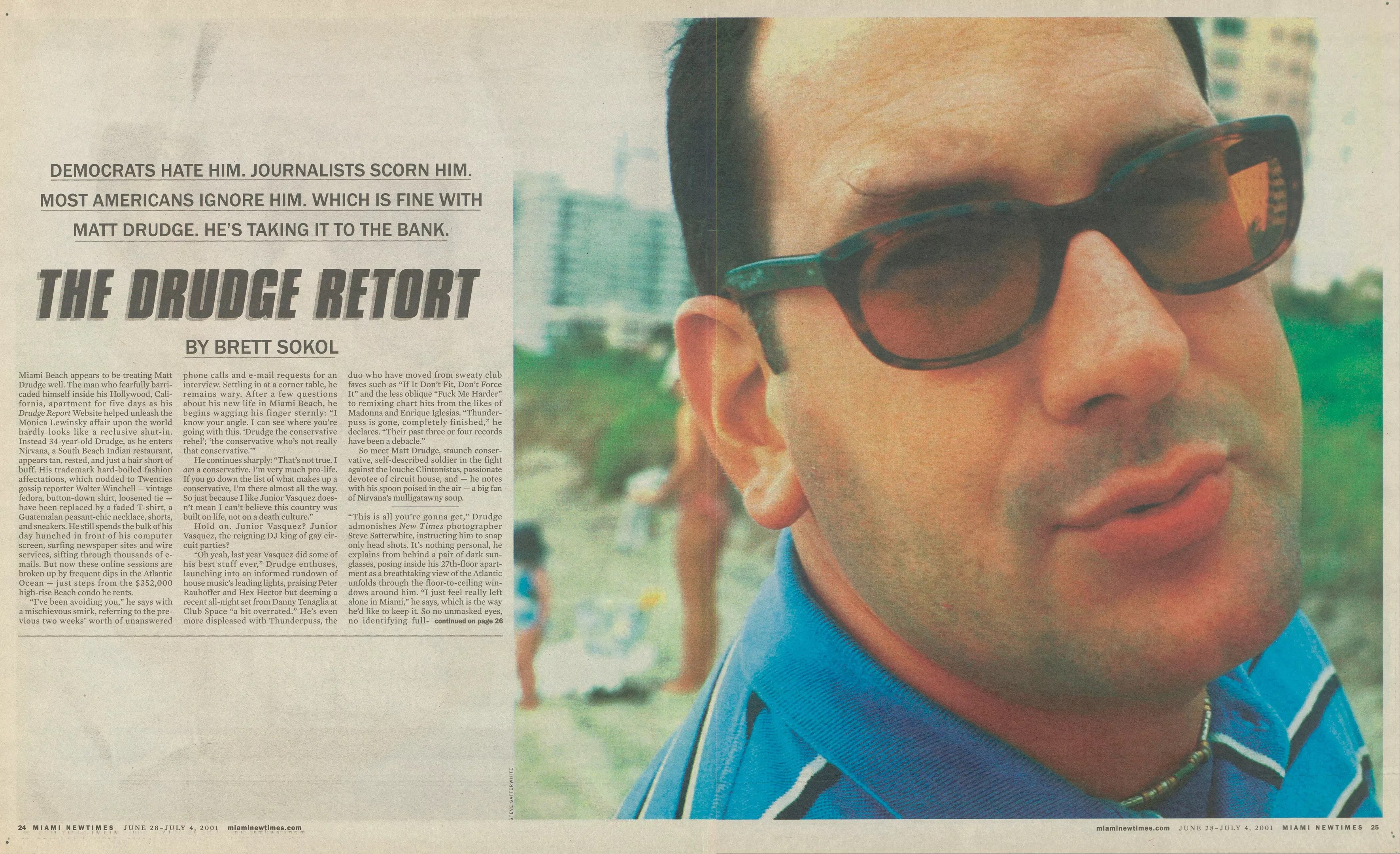 Screenshot of a feature spread in an alt-weekly tabloid newspaper