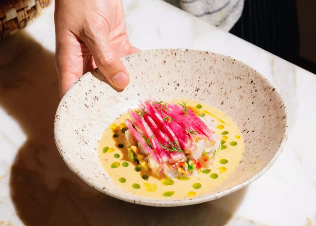 a dish dish in a white bowl